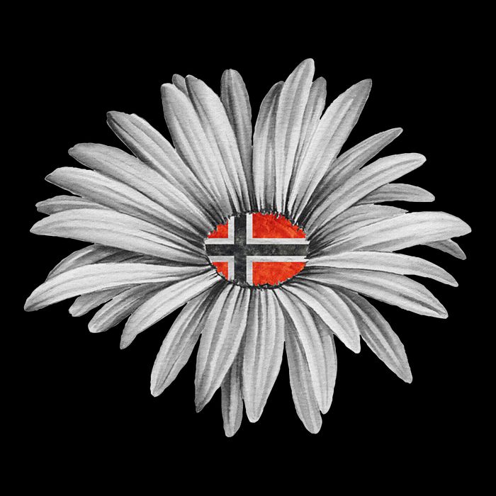 Norwegian Flag Daisy Trendy For Summer Cruise Norway Travel Bucket Hat