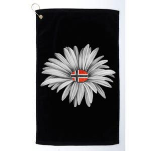 Norwegian Flag Daisy Trendy For Summer Cruise Norway Travel Platinum Collection Golf Towel