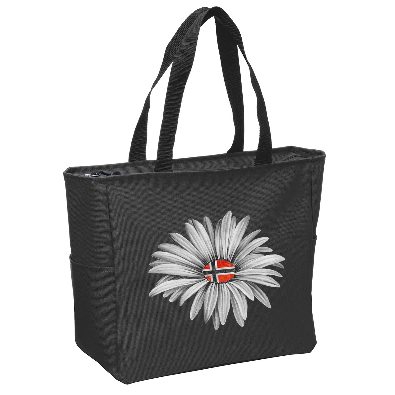 Norwegian Flag Daisy Trendy For Summer Cruise Norway Travel Zip Tote Bag