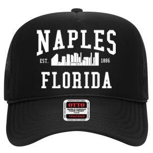 Naples Florida Est 1886 High Crown Mesh Back Trucker Hat