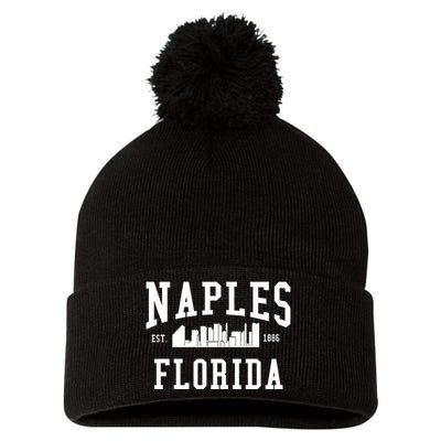 Naples Florida Est 1886 Pom Pom 12in Knit Beanie