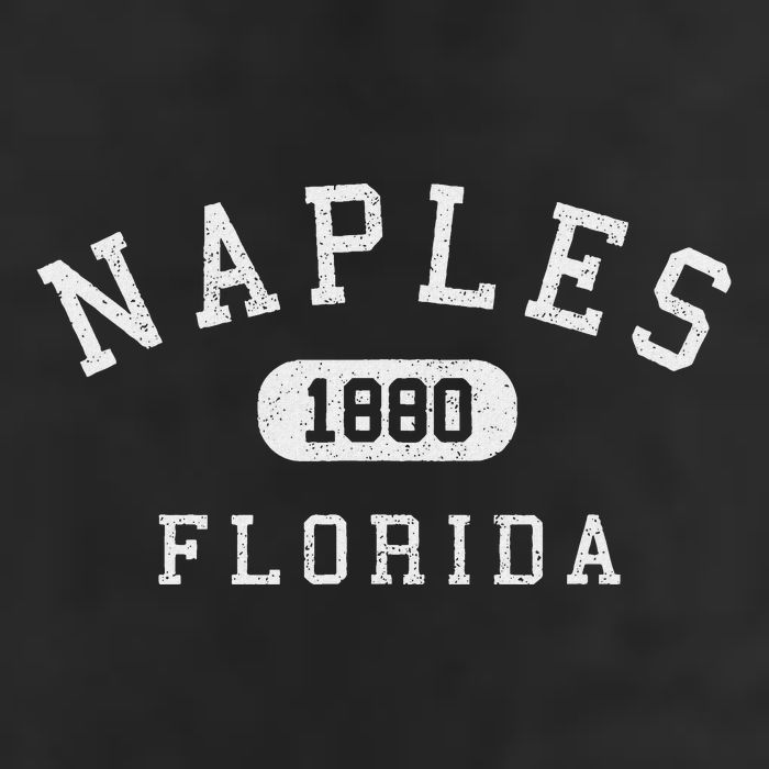 Naples Florida Est 1880 Varsity Arched Text Golf Towel