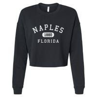 Naples Florida Est 1880 Varsity Arched Text Cropped Pullover Crew