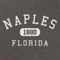 Naples Florida Est 1880 Varsity Arched Text Cotton Canvas Backpack
