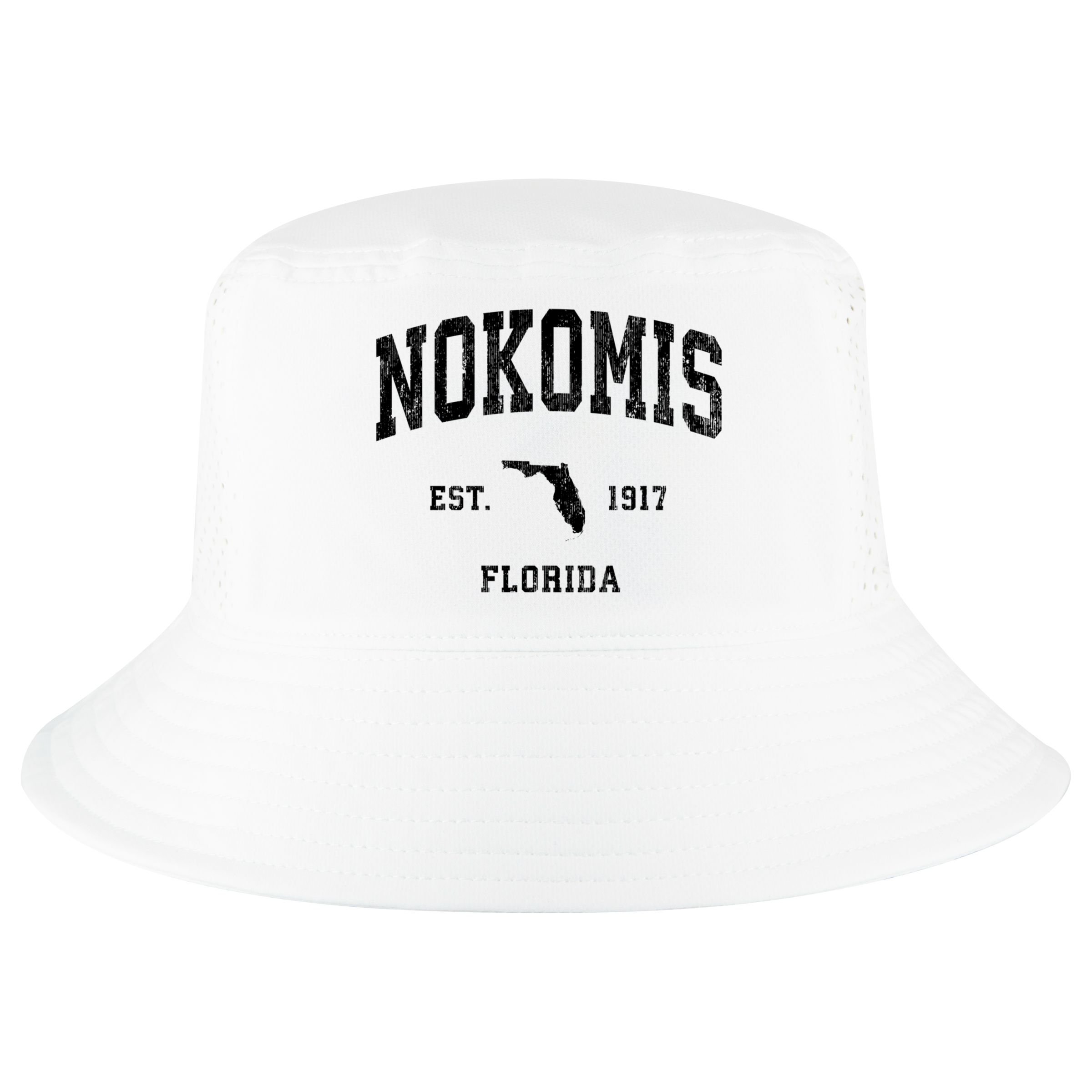 Nokomis Florida Fl Vintage Established Athletic Sports Design Cool Comfort Performance Bucket Hat