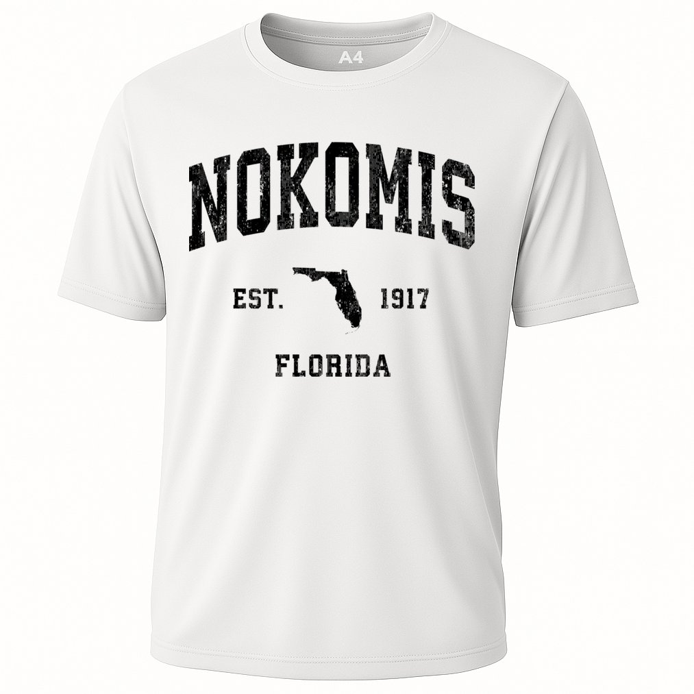 Nokomis Florida Fl Vintage Established Athletic Sports Design Performance Shirt