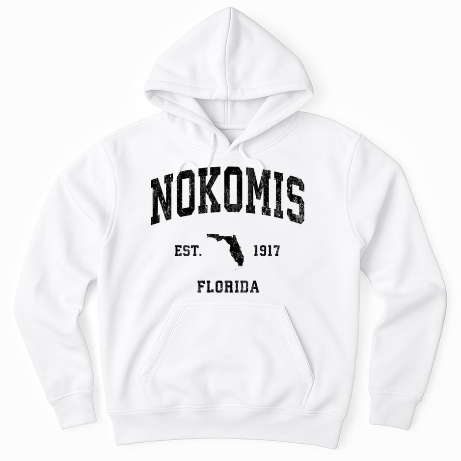 Nokomis Florida Fl Vintage Established Athletic Sports Design Hoodie