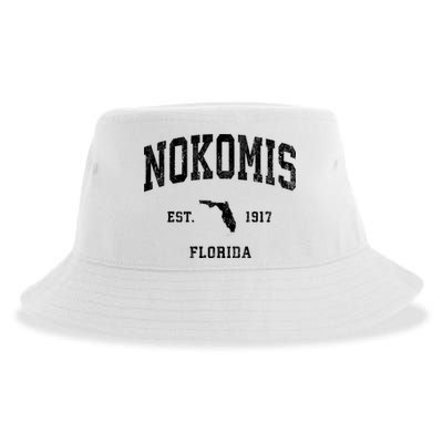 Nokomis Florida Fl Vintage Established Athletic Sports Design Sustainable Bucket Hat
