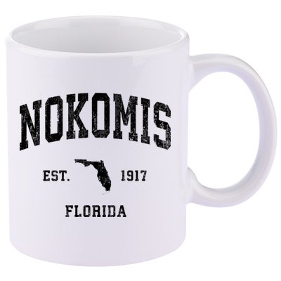Nokomis Florida Fl Vintage Established Athletic Sports Design 11oz C Handle Ceramic Mug