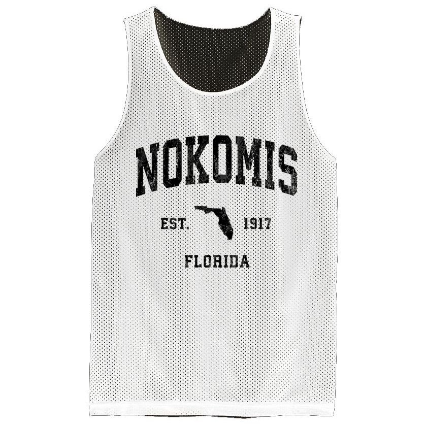 Nokomis Florida Fl Vintage Established Athletic Sports Design Mesh Reversible Basketball Jersey Tank