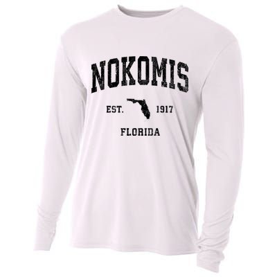 Nokomis Florida Fl Vintage Established Athletic Sports Design Cooling Performance Long Sleeve Crew