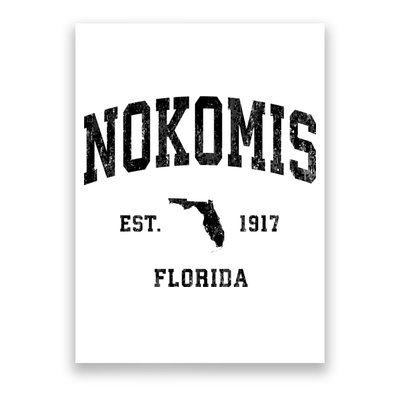 Nokomis Florida Fl Vintage Established Athletic Sports Design Poster