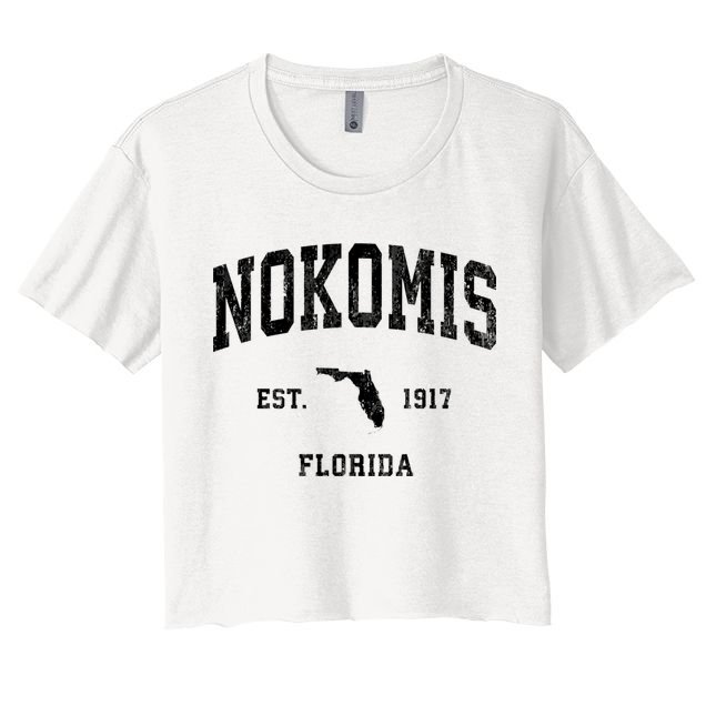 Nokomis Florida Fl Vintage Established Athletic Sports Design Crop Top