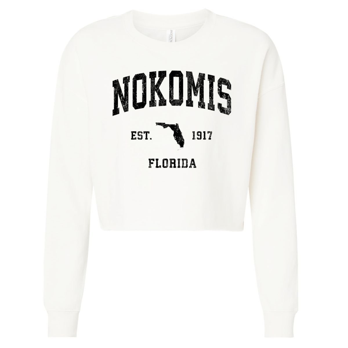 Nokomis Florida Fl Vintage Established Athletic Sports Design Cropped Pullover Crew