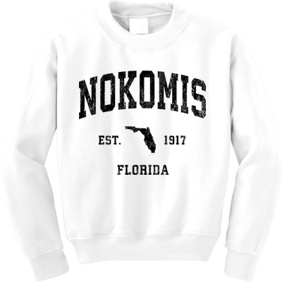 Nokomis Florida Fl Vintage Established Athletic Sports Design Kids Sweatshirt