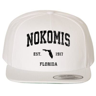 Nokomis Florida Fl Vintage Established Athletic Sports Design Wool Snapback Cap