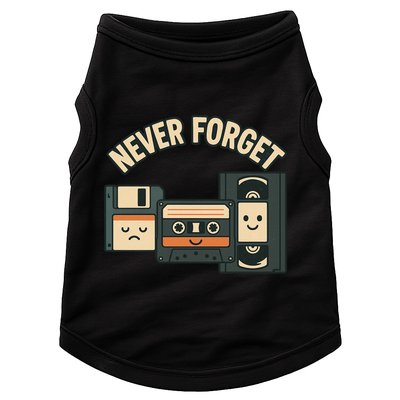 Never Forget Funny Vintage Cassette Floppy Disk VHS Tape Doggie Tank