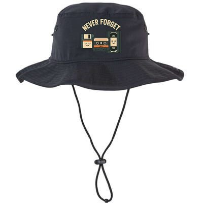 Never Forget Funny Vintage Cassette Floppy Disk VHS Tape Bucket Hat