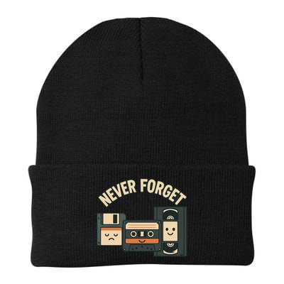 Never Forget Funny Vintage Cassette Floppy Disk VHS Tape Beanie