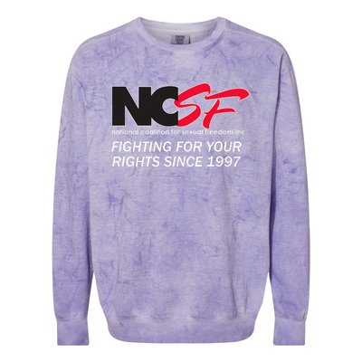 Ncsf Fighting For Your Rights Since 1997 Darker Colors Colorblast Crewneck Sweatshirt