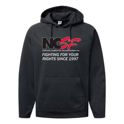 Ncsf Fighting For Your Rights Since 1997 Darker Colors Performance Fleece Hoodie