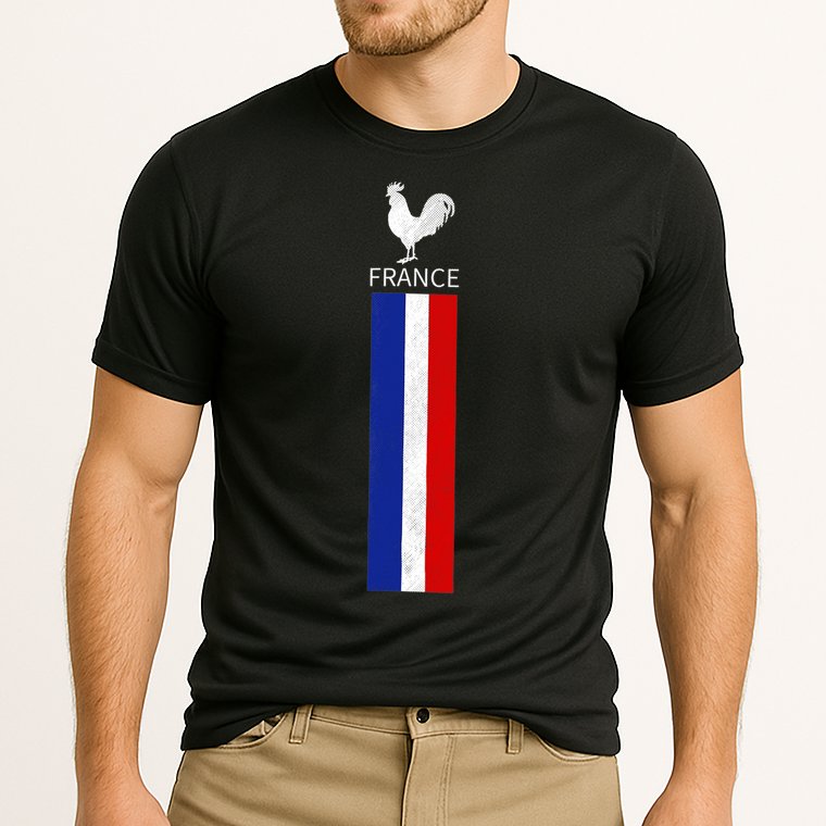 National France Flag Jersey French Football Soccer Team Cooling Performance Crew T-Shirt