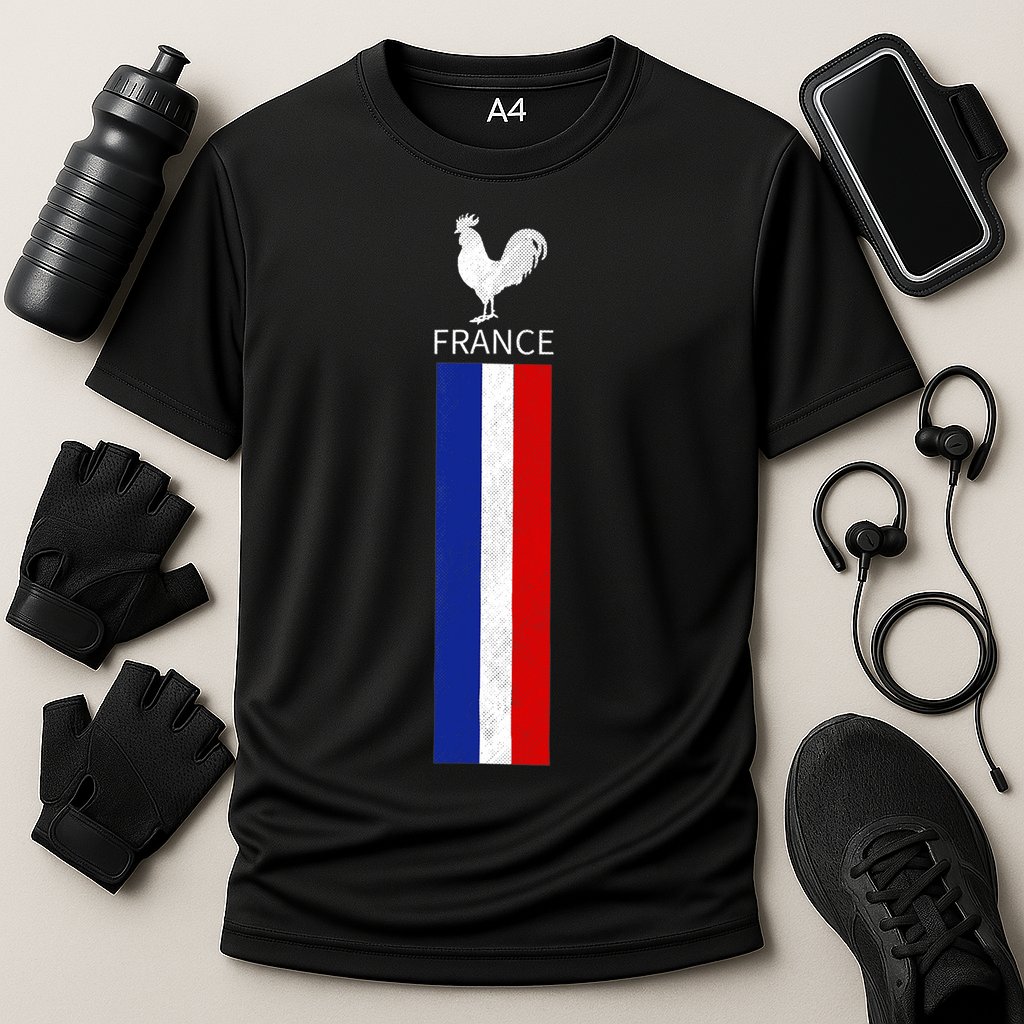 National France Flag Jersey French Football Soccer Team Cooling Performance Crew T-Shirt
