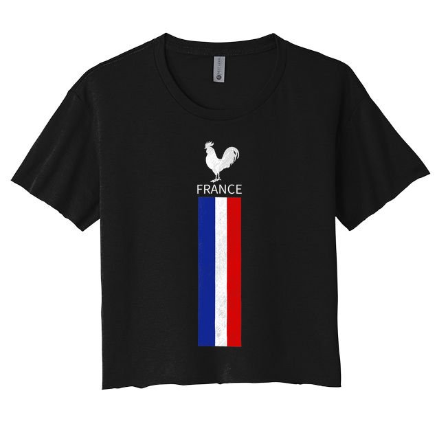 National France Flag Jersey French Football Soccer Team Crop Top