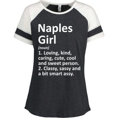 Naples Fl Florida Funny City Home Roots Gift Meaningful Gift Enza Ladies Jersey Colorblock Tee