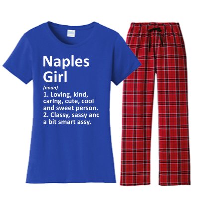 Naples Fl Florida Funny City Home Roots Gift Meaningful Gift Women's Flannel Pajama Set