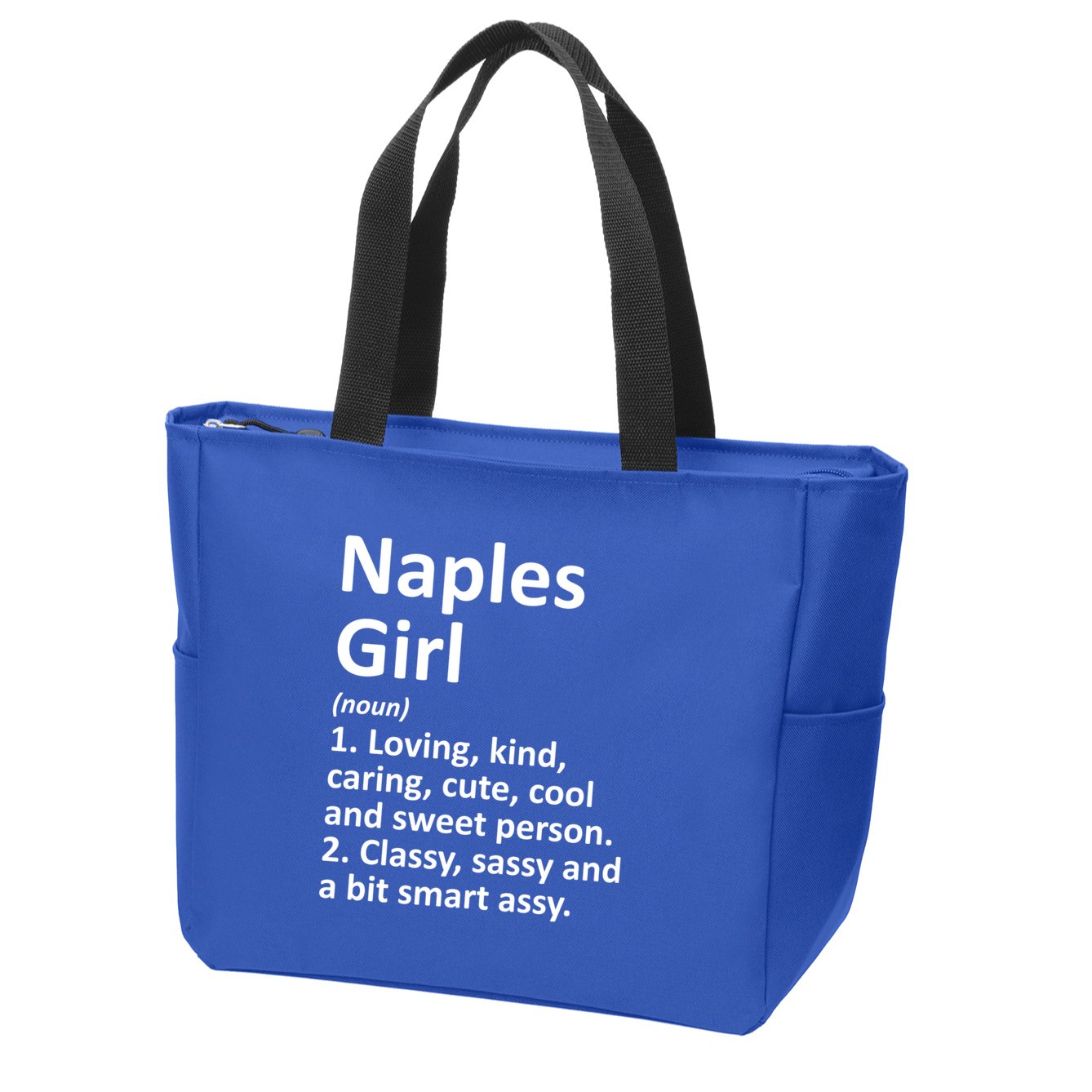 Naples Fl Florida Funny City Home Roots Gift Meaningful Gift Zip Tote Bag