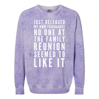 New Fragrance Funny Flatulence Family Reunion Novelty Tee Gift Colorblast Crewneck Sweatshirt