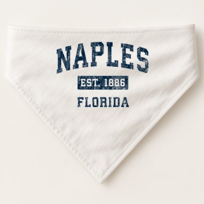 Naples Florida Fl Vintage Sports Design USA-Made Doggie Bandana