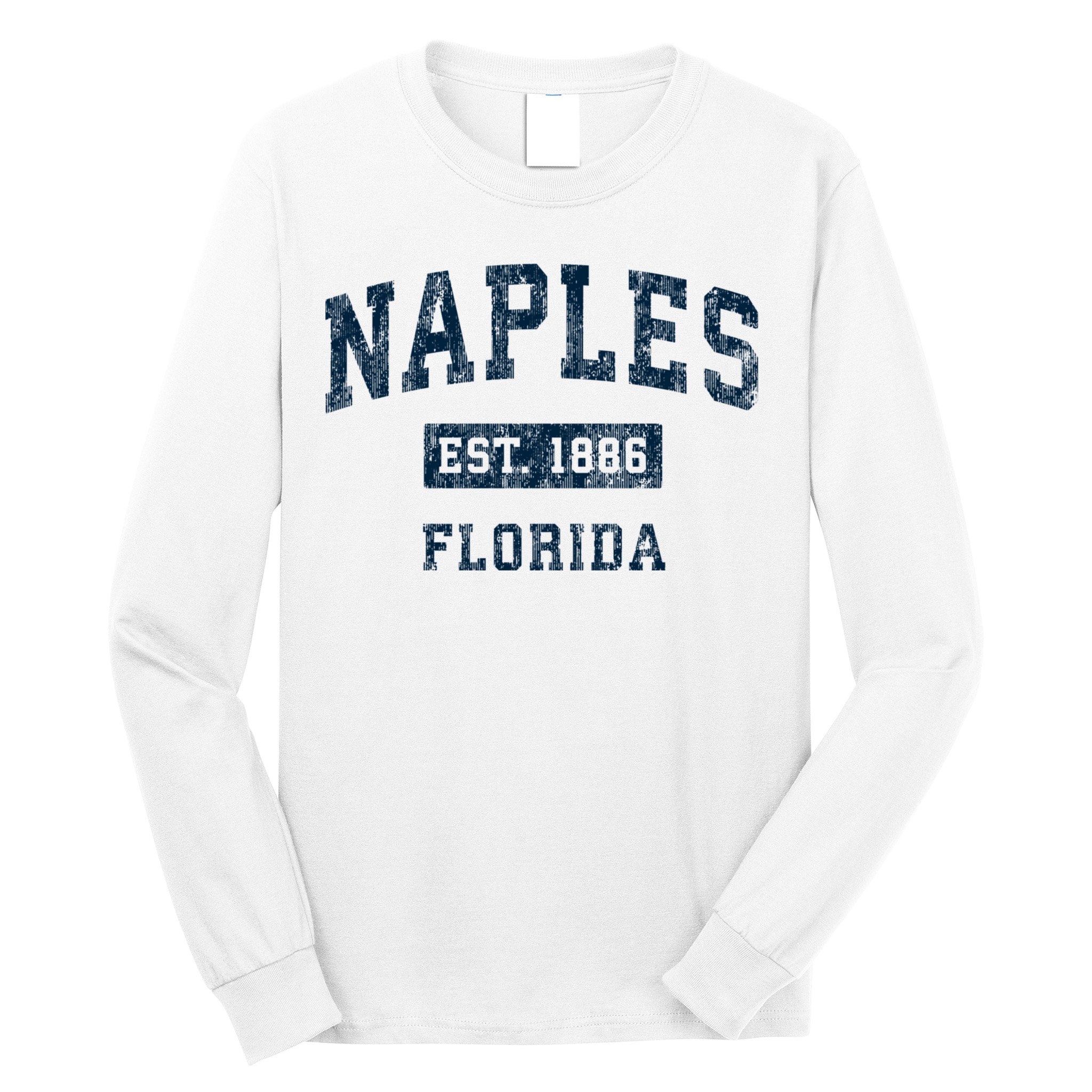 Naples Florida Fl Vintage Sports Design Long Sleeve Shirt