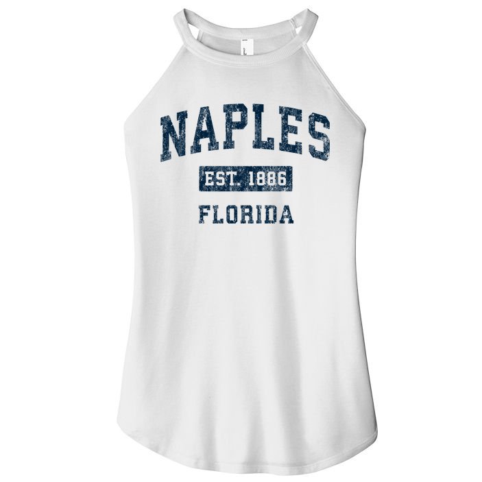 Naples Florida Fl Vintage Sports Design Women's Perfect Tri Rocker Tank