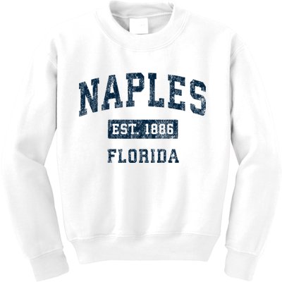 Naples Florida Fl Vintage Sports Design Kids Sweatshirt