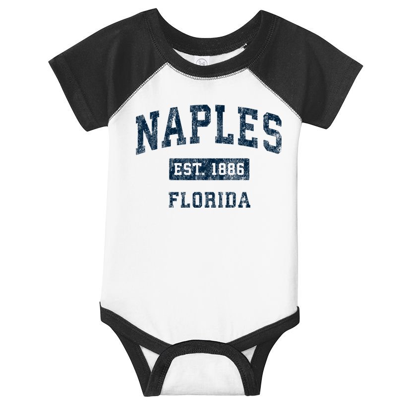 Naples Florida Fl Vintage Sports Design Infant Baby Jersey Bodysuit