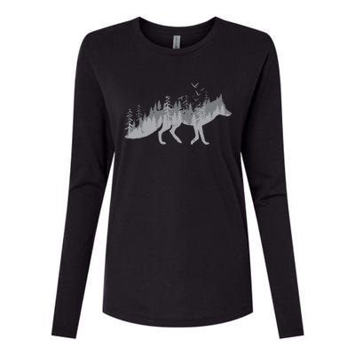 Nature Fox Forest Zookeeper Wildlife Animal Lover Womens Cotton Relaxed Long Sleeve T-Shirt