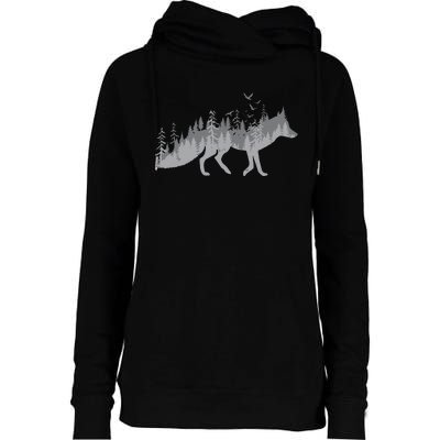 Nature Fox Forest Zookeeper Wildlife Animal Lover Womens Funnel Neck Pullover Hood