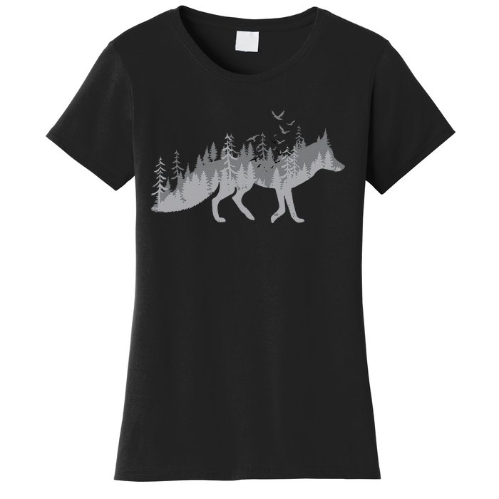 Nature Fox Forest Zookeeper Wildlife Animal Lover Women's T-Shirt