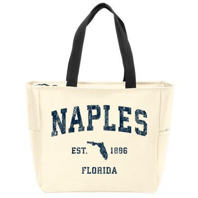 Naples Florida Fl Vintage Sports Zip Tote Bag