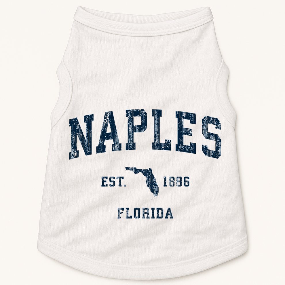 Naples Florida Fl Vintage Sports Doggie Tank