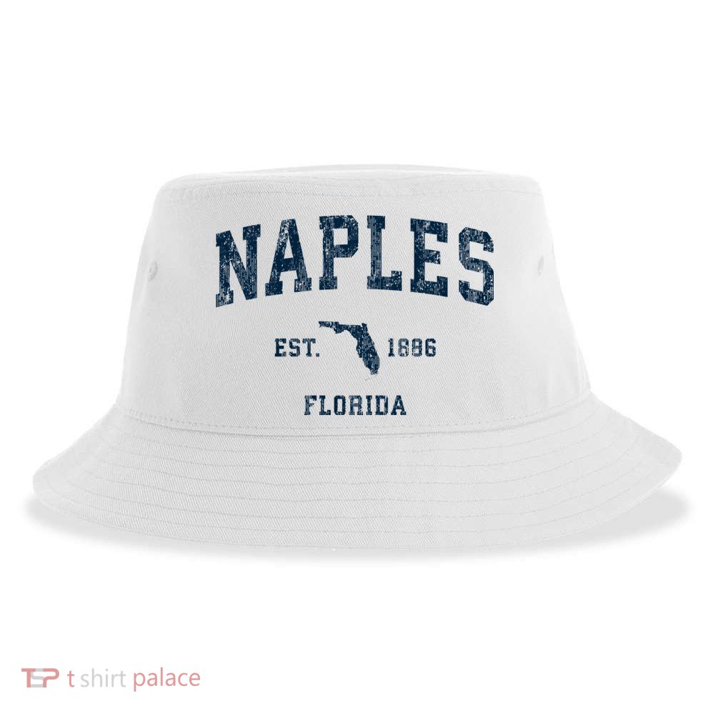 Naples Florida Fl Vintage Sports Sustainable Bucket Hat
