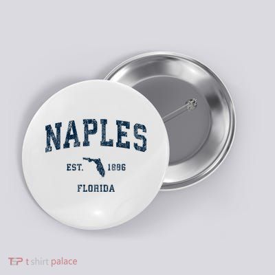 Naples Florida Fl Vintage Sports Button