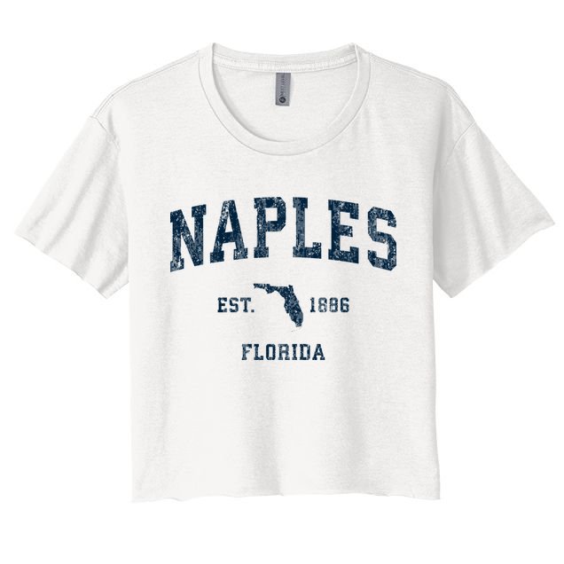 Naples Florida Fl Vintage Sports Crop Top