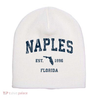 Naples Florida Fl Vintage Sports Short Acrylic Beanie