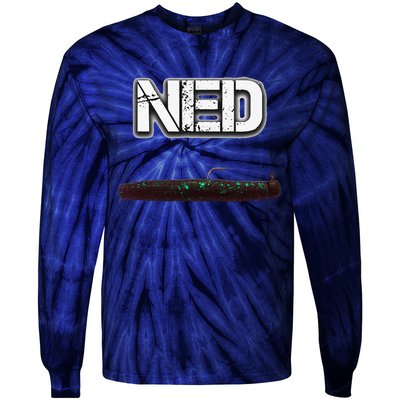 NED Freshwater Fishing Lure Largemouth Bass Tie-Dye Long Sleeve Shirt