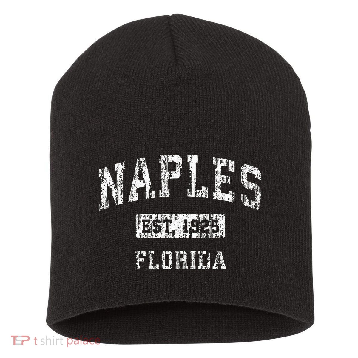 Naples Florida Fl Vintage Established Sports Short Acrylic Beanie