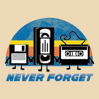 Never Forget Funny Retro Vintage Vhs Cassette Floppy Disk Bag