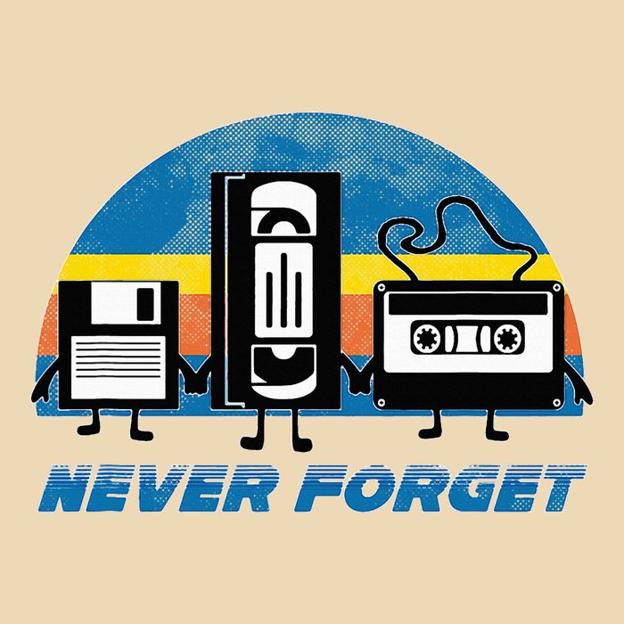 Never Forget Funny Retro Vintage Vhs Cassette Floppy Disk Bag